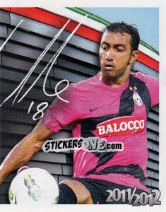 Figurina 18 - Fabio Quagliarella Autografo - Juventus 2011-2012 - Footprint