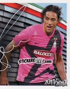 Figurina 20 - Luca Toni Autografo - Juventus 2011-2012 - Footprint