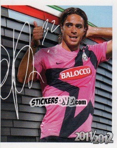 Sticker 32 - Alessandro Matri Autografo - Juventus 2011-2012 - Footprint