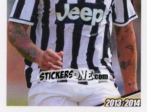 Sticker Simone Pepe - Juventus 2013-2014 n. 249 - Footprint
