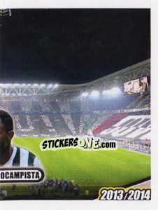 Sticker Asamoah, centrocampista - Juventus 2013-2014 n. 283 - Footprint