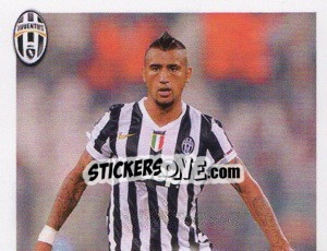 Sticker Arturo Vidal in Azione - Juventus 2013-2014 n. 290 - Footprint