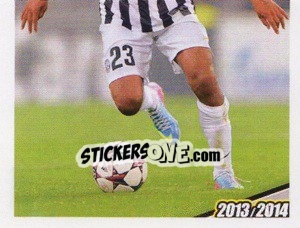 Sticker Arturo Vidal in Azione - Juventus 2013-2014 n. 291 - Footprint