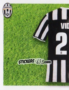 Cromo Arturo Vidal maglia 23 - Juventus 2013-2014 - Footprint
