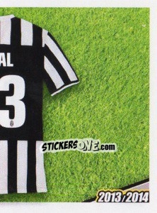 Sticker Arturo Vidal maglia 23 - Juventus 2013-2014 n. 295 - Footprint