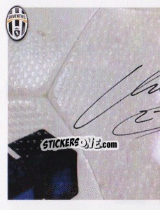 Sticker Arturo Vidal Autografo - Juventus 2013-2014 - Footprint