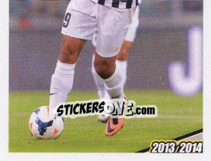 Sticker Vucinic in Azione - Juventus 2013-2014 n. 321 - Footprint
