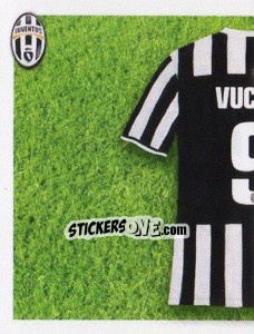 Cromo Vucinic maglia 9 - Juventus 2013-2014 - Footprint