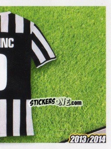 Sticker Vucinic maglia 9 - Juventus 2013-2014 n. 325 - Footprint