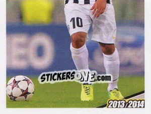 Sticker Tévez in Azione - Juventus 2013-2014 - Footprint