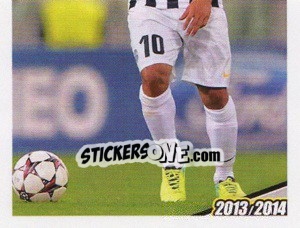 Sticker Tévez in Azione - Juventus 2013-2014 n. 331 - Footprint