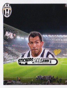 Sticker Tévez, attaccante - Juventus 2013-2014 n. 332 - Footprint