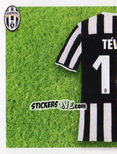 Sticker Tévez maglia 10 - Juventus 2013-2014 n. 334 - Footprint