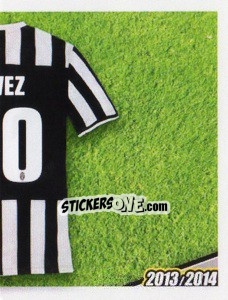 Sticker Tévez maglia 10 - Juventus 2013-2014 n. 335 - Footprint