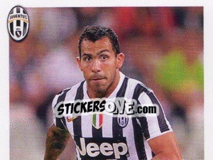 Sticker Carlos Tévez - Juventus 2013-2014 n. 338 - Footprint