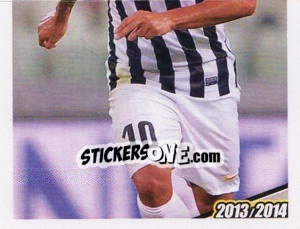 Sticker Carlos Tévez - Juventus 2013-2014 n. 339 - Footprint
