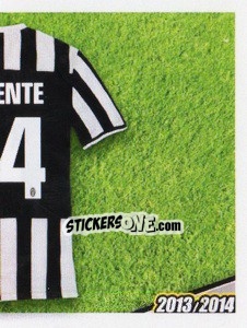 Sticker Fernando Llorente maglia 14 - Juventus 2013-2014 n. 355 - Footprint
