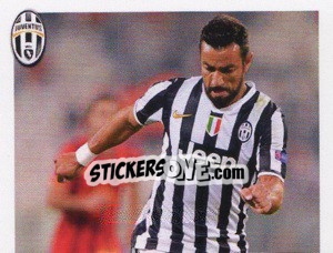 Sticker Quagliarella in Azione - Juventus 2013-2014 n. 360 - Footprint