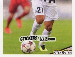 Sticker Quagliarella in Azione - Juventus 2013-2014 - Footprint
