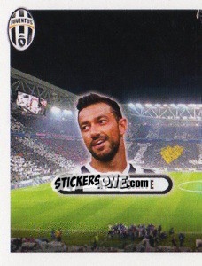 Sticker Quagliarella, attaccante - Juventus 2013-2014 n. 362 - Footprint