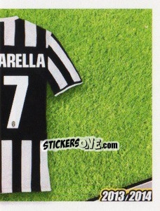 Sticker Quagliarella maglia 27 - Juventus 2013-2014 n. 365 - Footprint