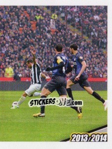 Sticker Inter-Juventus 1-2 - Juventus 2013-2014 n. 72 - Footprint