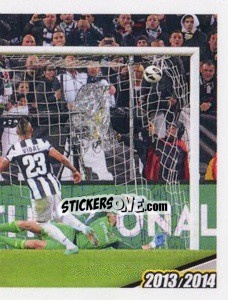 Sticker Juventus-Milan 1-0 - Juventus 2013-2014 n. 74 - Footprint