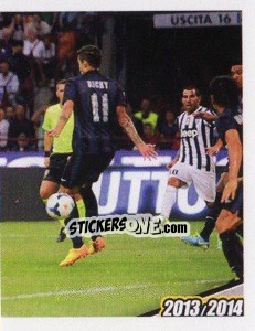 Sticker Arturo Vidal Inter-Jiventus 1-1 - Juventus 2013-2014 n. 94 - Footprint