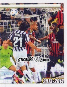 Sticker Andrea Pirlo Juventus-Milan 3-2 - Juventus 2013-2014 n. 96 - Footprint