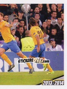 Sticker Fernando Llorente Real Madrid-Juventus 2-1 - Juventus 2013-2014 n. 100 - Footprint