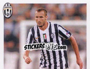 Sticker Chiellini in Azione - Juventus 2013-2014 n. 140 - Footprint