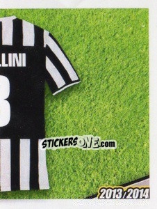 Sticker Chiellini maglia 3 - Juventus 2013-2014 n. 145 - Footprint