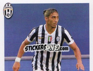 Sticker Caceres in Azione - Juventus 2013-2014 - Footprint