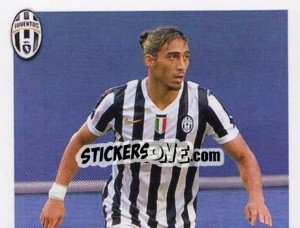 Sticker Caceres in Azione - Juventus 2013-2014 n. 150 - Footprint