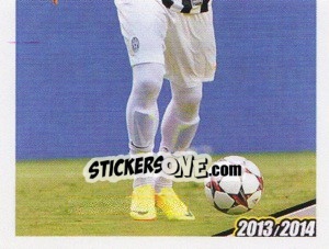 Sticker Caceres in Azione - Juventus 2013-2014 n. 151 - Footprint