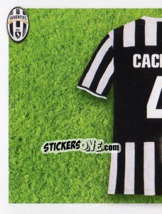 Sticker Caceres maglia 4 - Juventus 2013-2014 n. 154 - Footprint