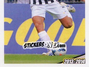 Sticker De Ceglie in Azione - Juventus 2013-2014 - Footprint