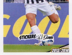 Sticker De Ceglie in Azione - Juventus 2013-2014 n. 171 - Footprint