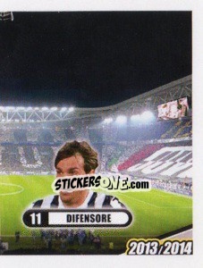 Sticker De Ceglie, difensore - Juventus 2013-2014 n. 173 - Footprint