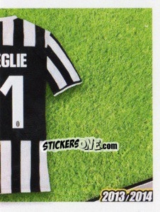 Sticker De Ceglie maglia 11 - Juventus 2013-2014 n. 175 - Footprint