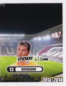 Sticker Peluso, difensore - Juventus 2013-2014 n. 183 - Footprint