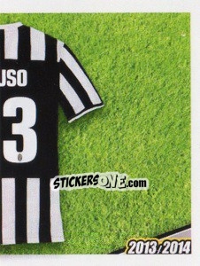 Sticker Peluso maglia 13 - Juventus 2013-2014 n. 185 - Footprint