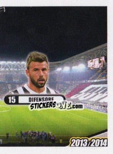 Sticker Barzagli, difensore - Juventus 2013-2014 n. 193 - Footprint