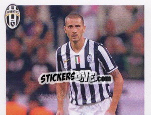 Sticker Bonucci in Azione - Juventus 2013-2014 n. 210 - Footprint