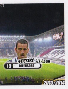 Sticker Bonucci, difensore - Juventus 2013-2014 n. 213 - Footprint