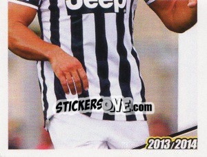 Sticker Fabio Quagliarella - Juventus 2013-2014 n. 369 - Footprint