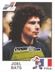 Sticker Joel Bats - UEFA Euro France 1984 n. 38 - Panini