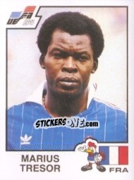 Sticker Marius Tresor - UEFA Euro France 1984 - Panini