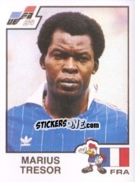 Sticker Marius Tresor - UEFA Euro France 1984 n. 40 - Panini