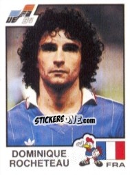 Sticker Dominique Rocheteau - UEFA Euro France 1984 n. 51 - Panini